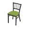 Holland Bar Stool Co 610 Contessa 18" Chair with Pewter Finish and Canter Kiwi Green Seat 61018PW009 - alternate 1